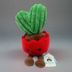 JELLYCAT Amuseables Kerrii Cactus Plant Mini Plush 6" Red Green Figure New W Tag